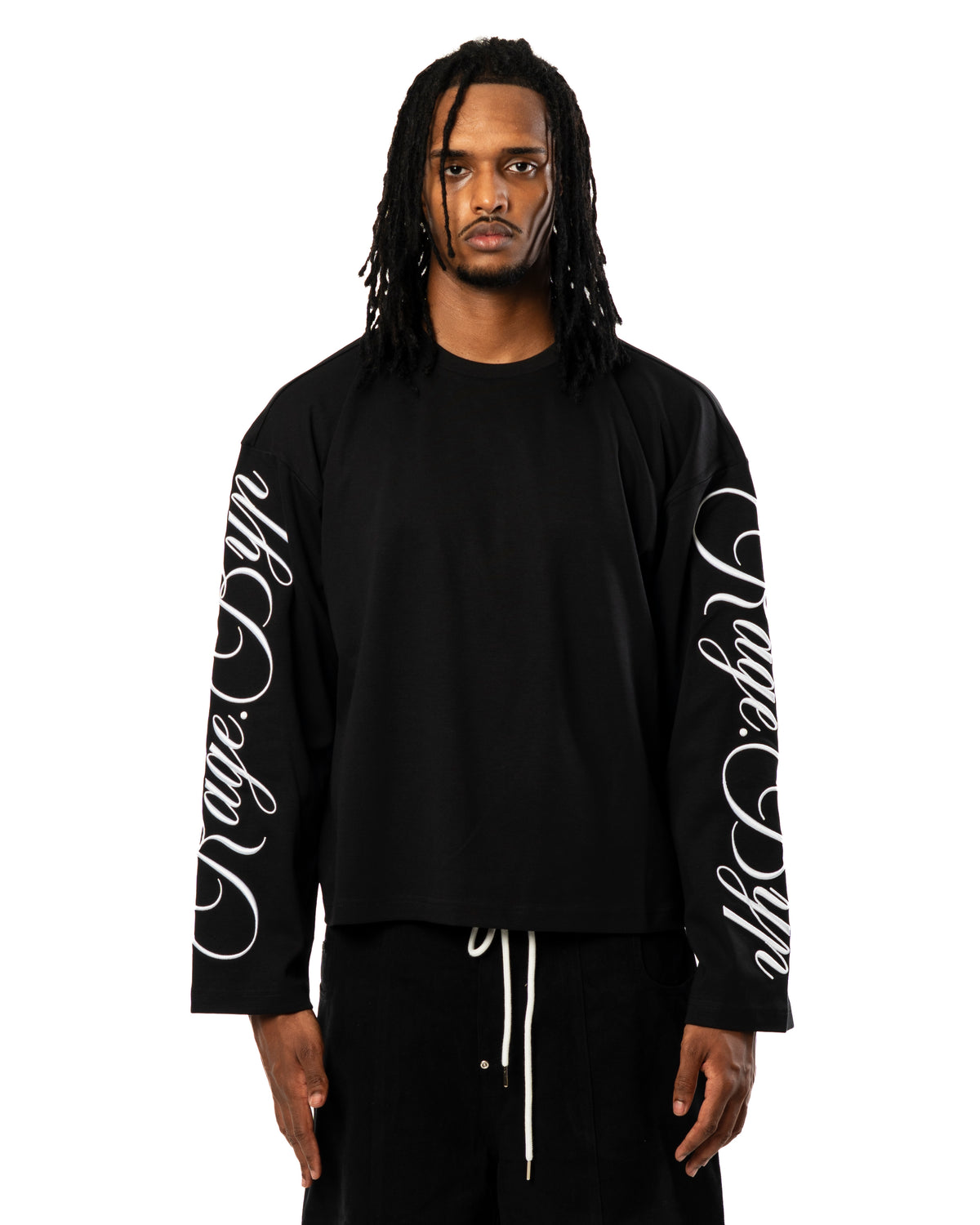 Script Long Sleeve - Black