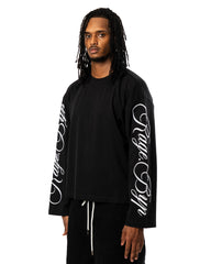 Script Long Sleeve - Black