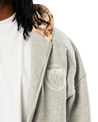 Grey Marl Hoodie Zip up