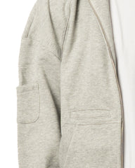 Grey Marl Hoodie Zip up
