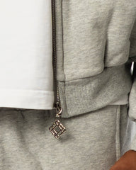 Grey Marl Hoodie Zip up