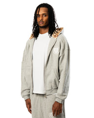 Grey Marl Hoodie Zip up