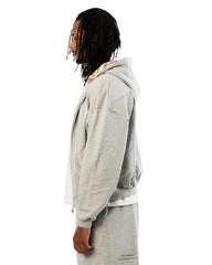 Grey Marl Hoodie Zip up