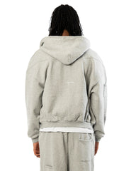 Grey Marl Hoodie Zip up