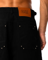 Washed Canvas pants - Black