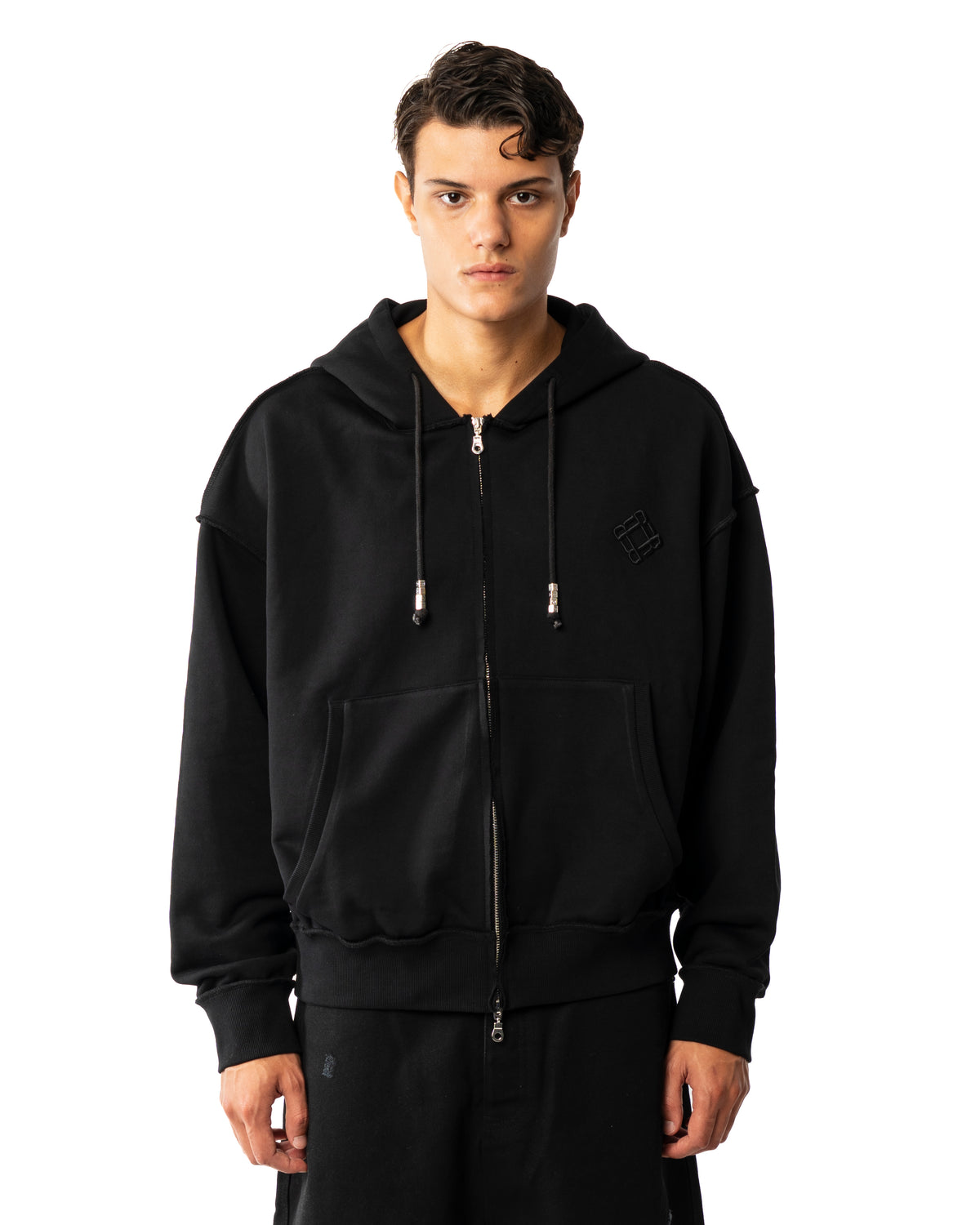 'Midnight' Double Zip Hoodie