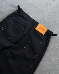 Washed Canvas pants - Black