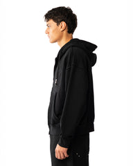 'Midnight' Double Zip Hoodie